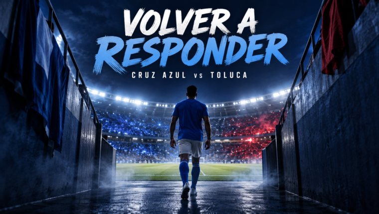 Ilustración editorial de la previa entre Cruz Azul y Toluca