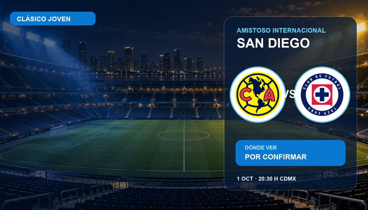 Escudos de América y Cruz Azul para el amistoso en San Diego, con transmisión por confirmar