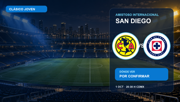 Escudos de América y Cruz Azul para el amistoso en San Diego, con transmisión por confirmar