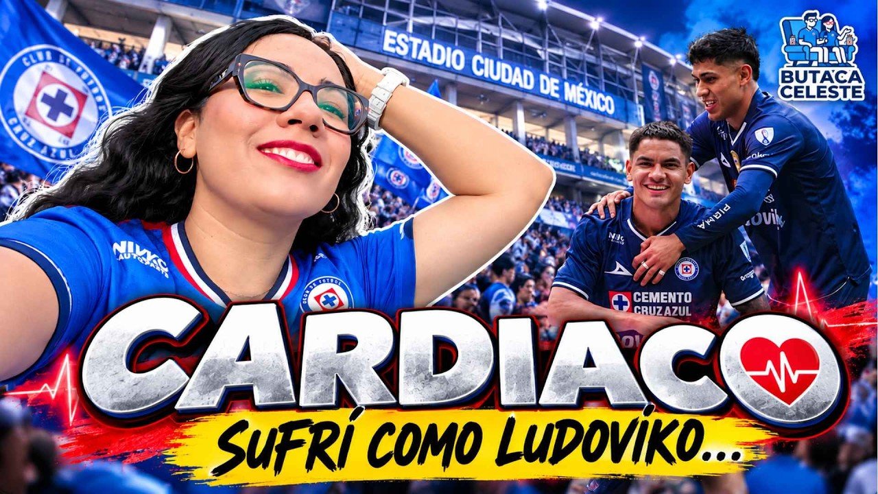 Polett Ramírez reacciona desde el estadio durante un partido de Cruz Azul